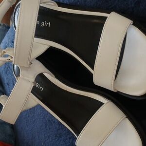 Madden Girl White and Black Platform Shoes